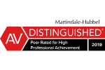 Av Distinguished Peer Rated for High Professional Achievements 2019 - Badge